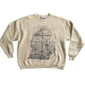 ⚓️ Vintage Lee heavyweight crewneck Michigan Lights lighthouses Unisex sz XL